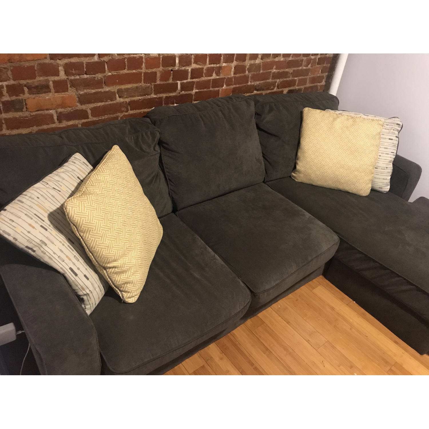 Grey 2-Piece Chaise Sectional Sofa - image-3