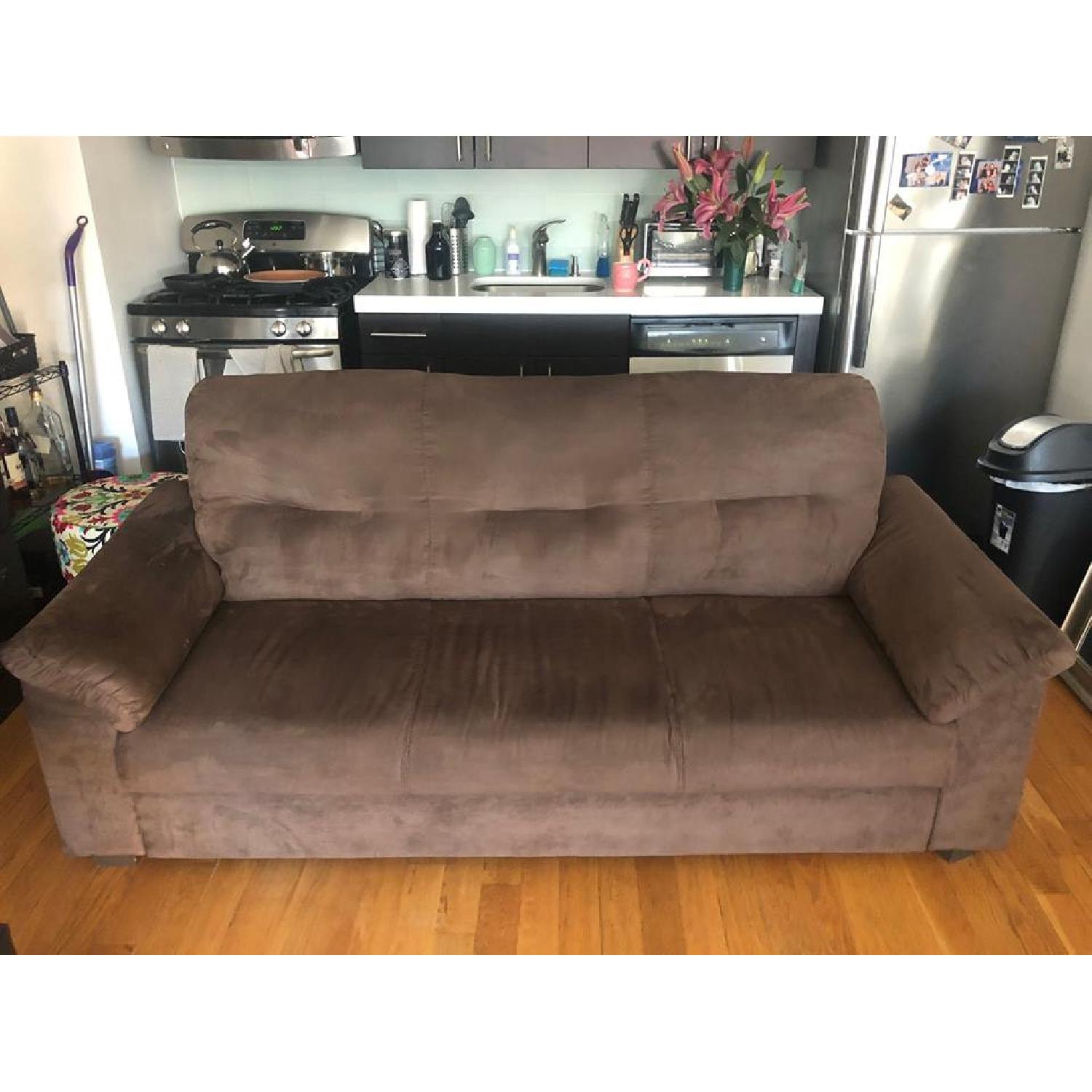 IKEA KNISLINGE Dark Brown Sofa - image-1
