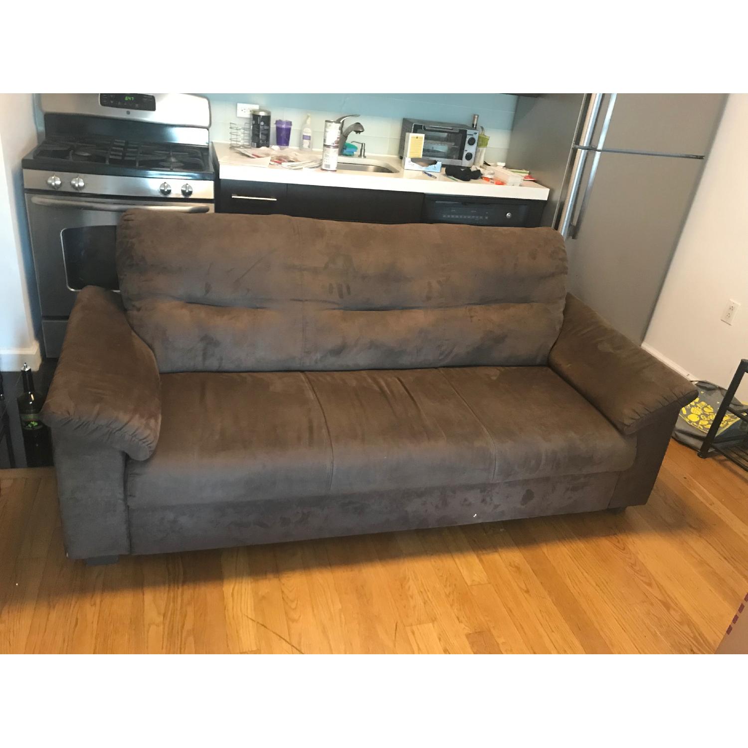 IKEA KNISLINGE Dark Brown Sofa - image-2
