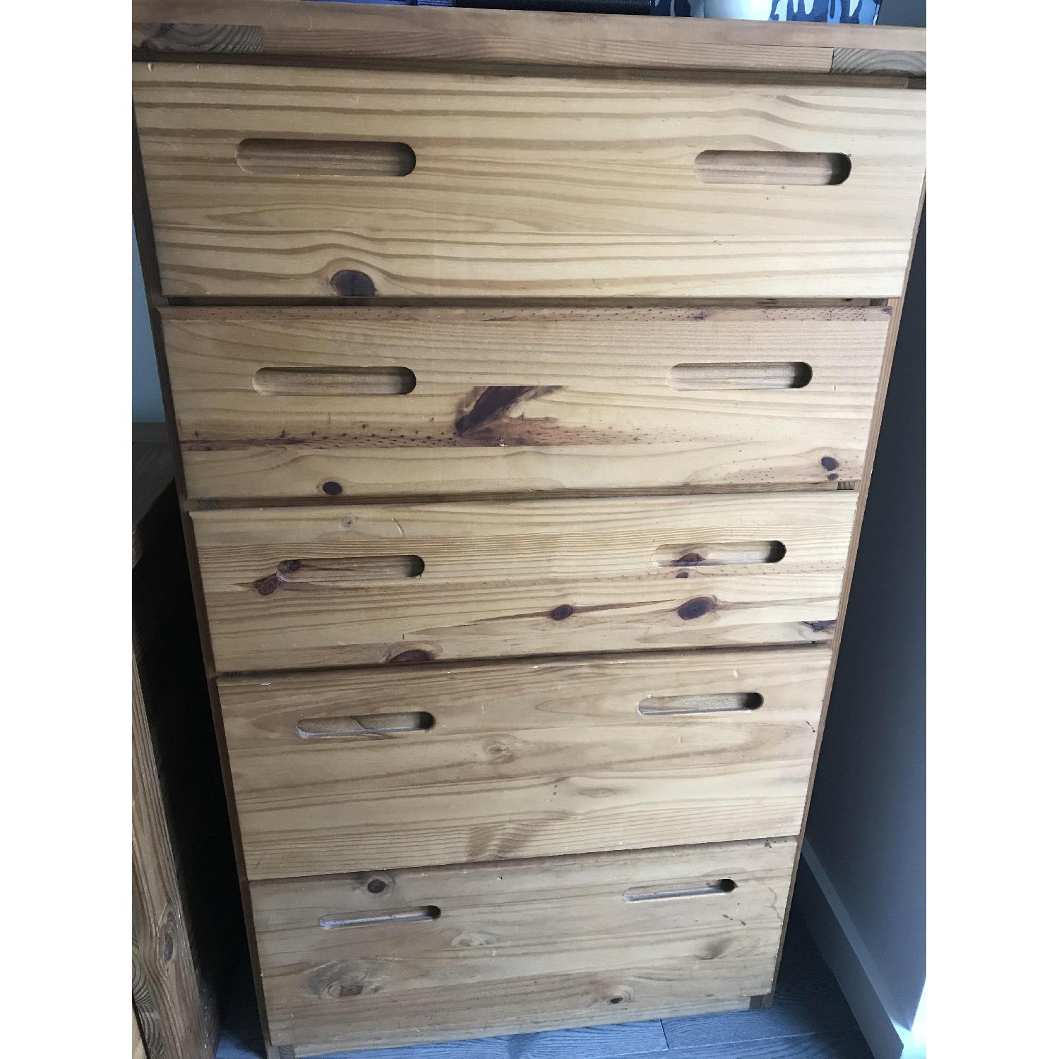 This End Up Classic 5 Drawer Wood Bureau AptDeco