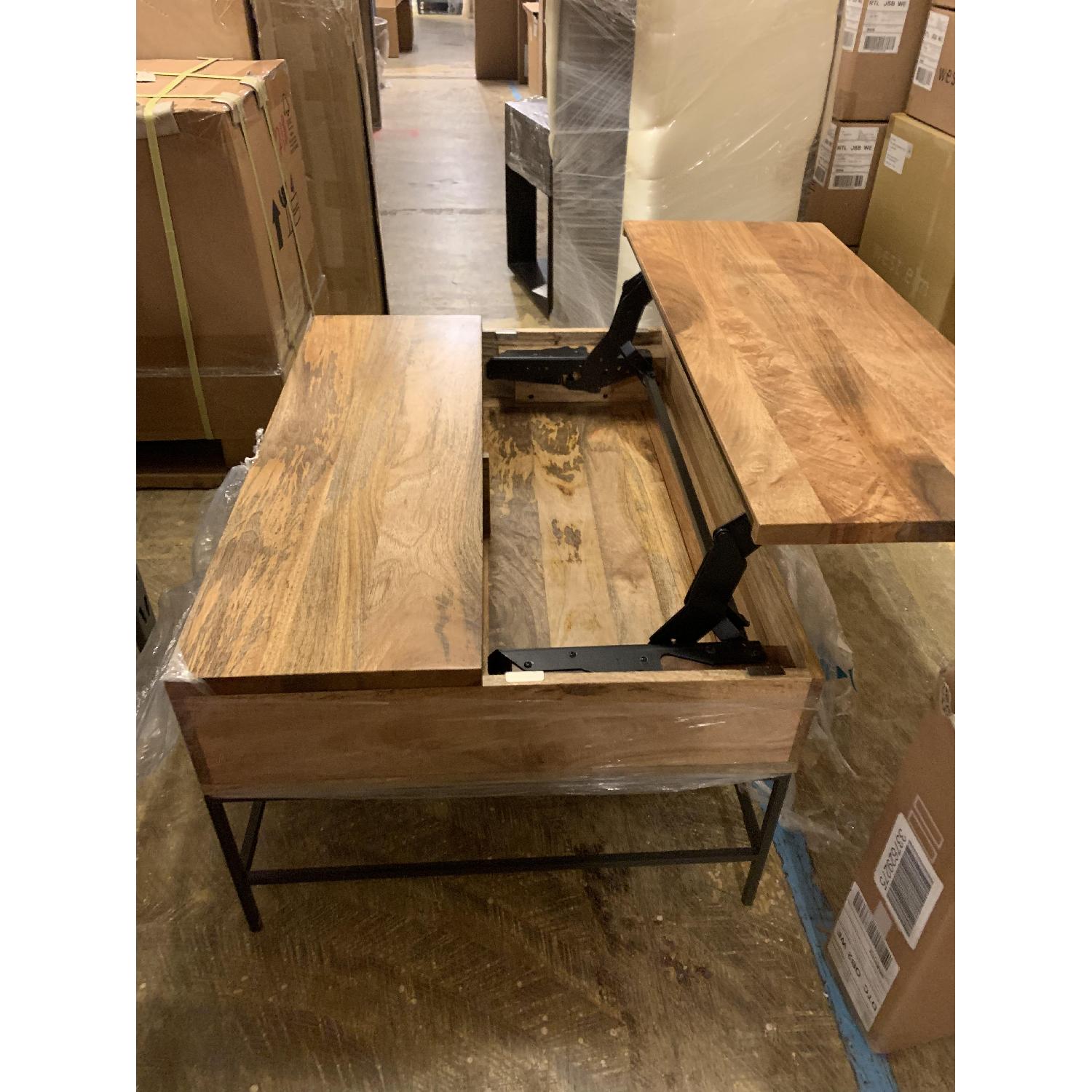 West Elm Industrial Storage Coffee TableRaw Mango AptDeco