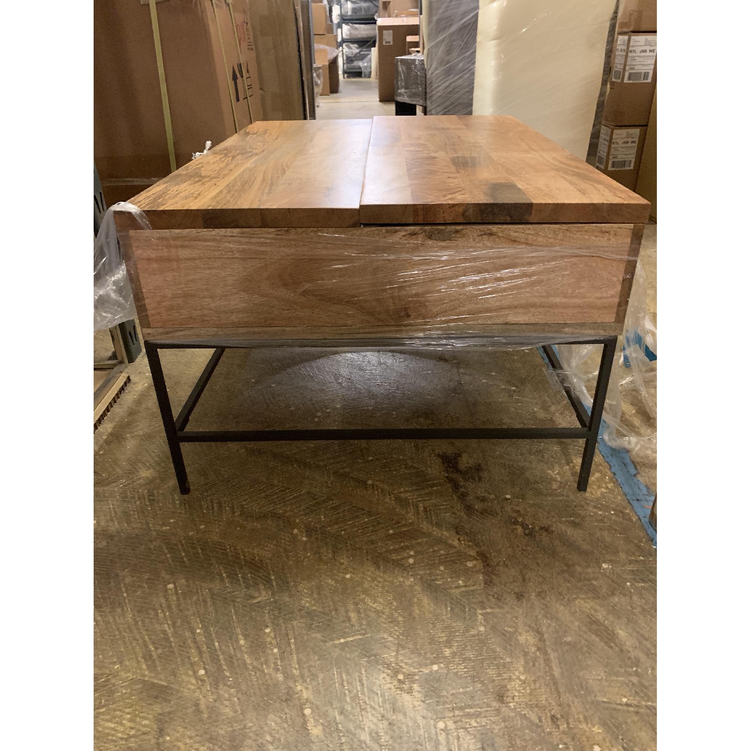 West Elm Industrial Storage Coffee TableRaw Mango AptDeco