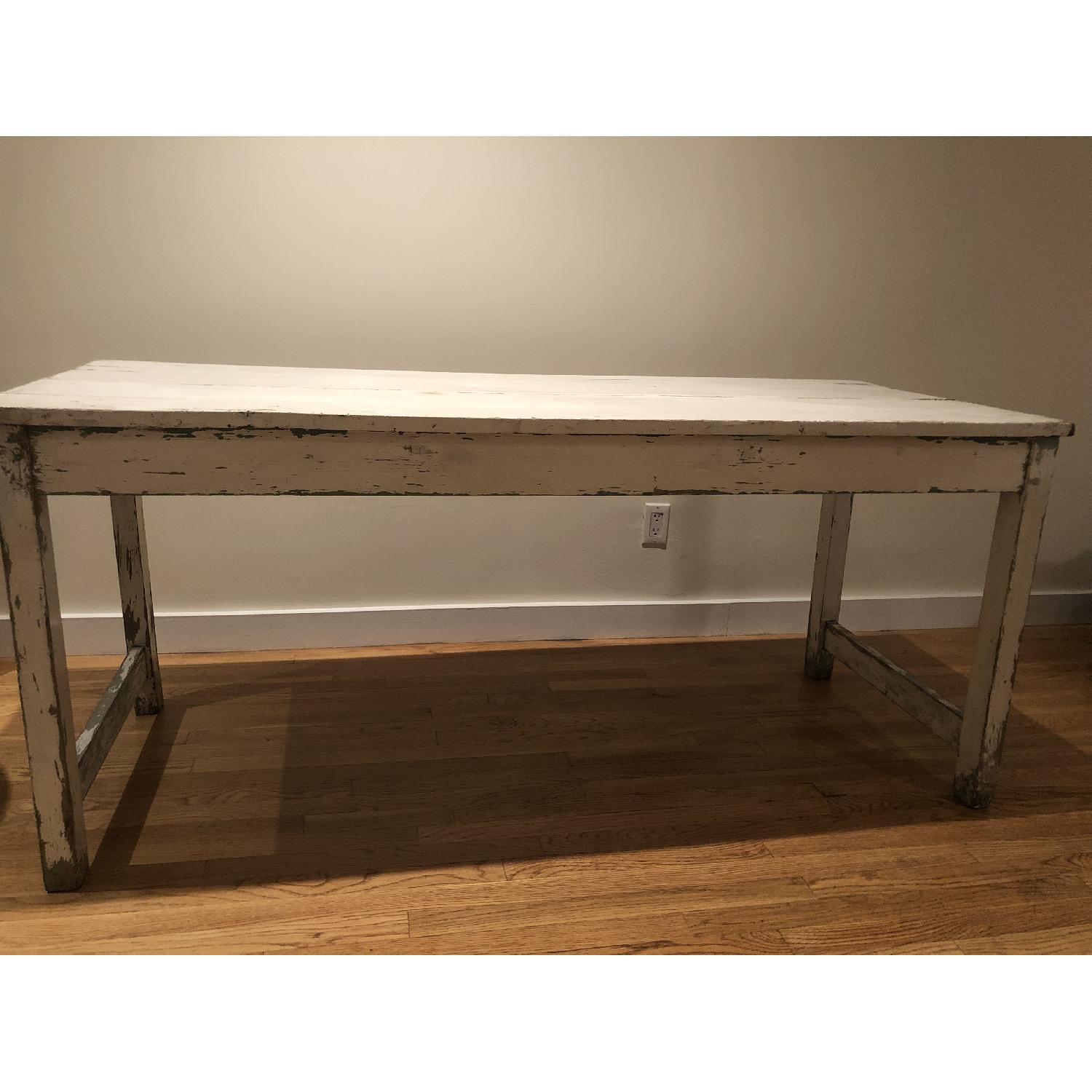 Antique Painted Wood Dining Table - image-1