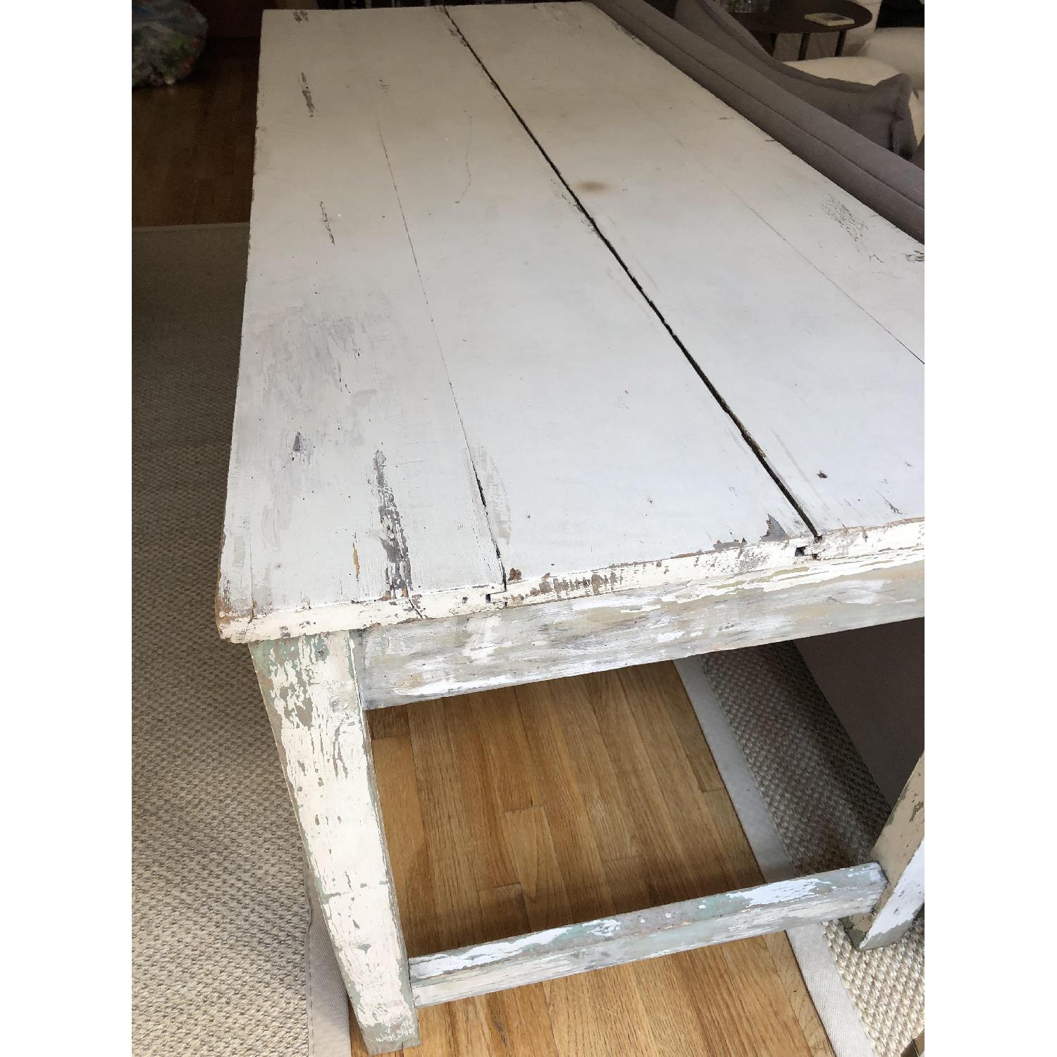 Antique Painted Wood Dining Table - image-8