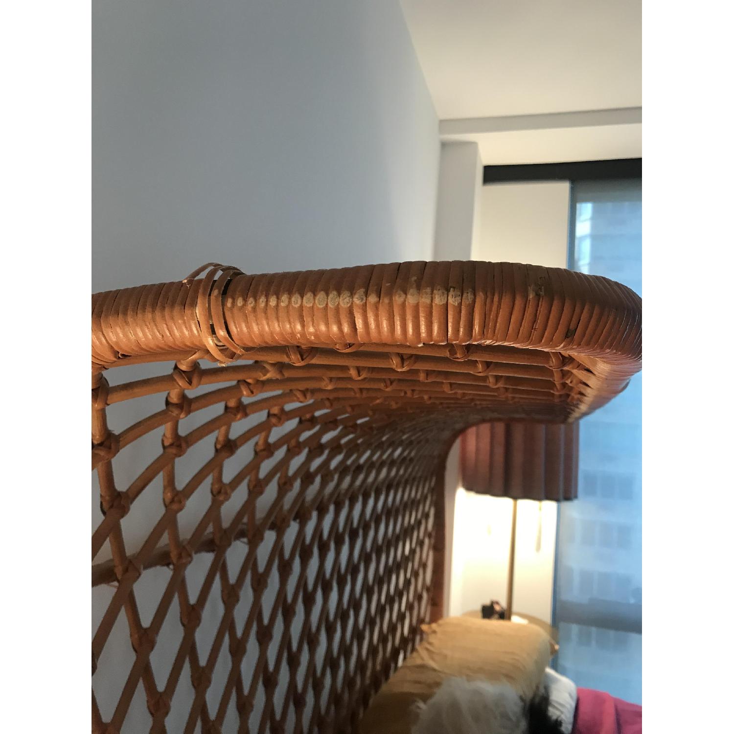 Anthropologie Curved Rattan King Bed - image-2