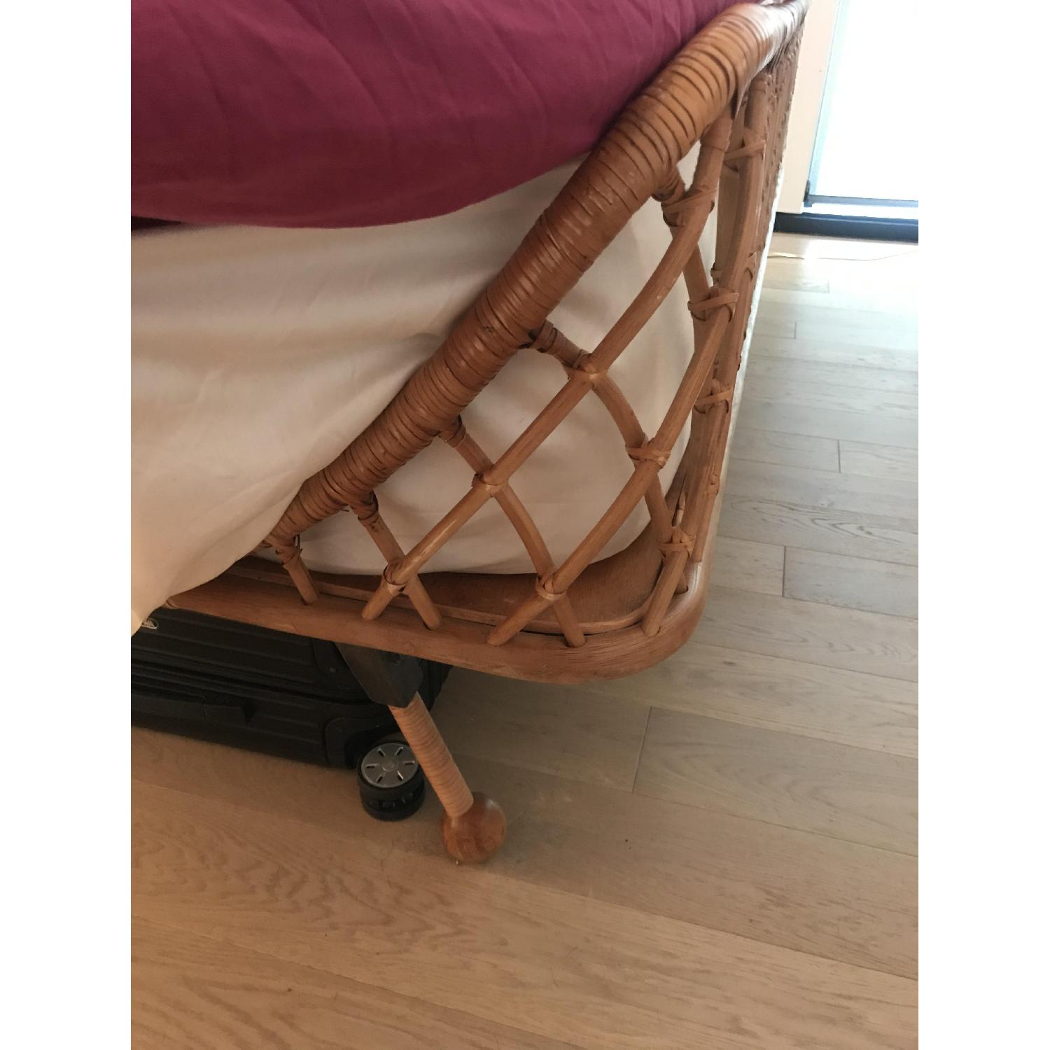 Anthropologie Curved Rattan King Bed - image-1