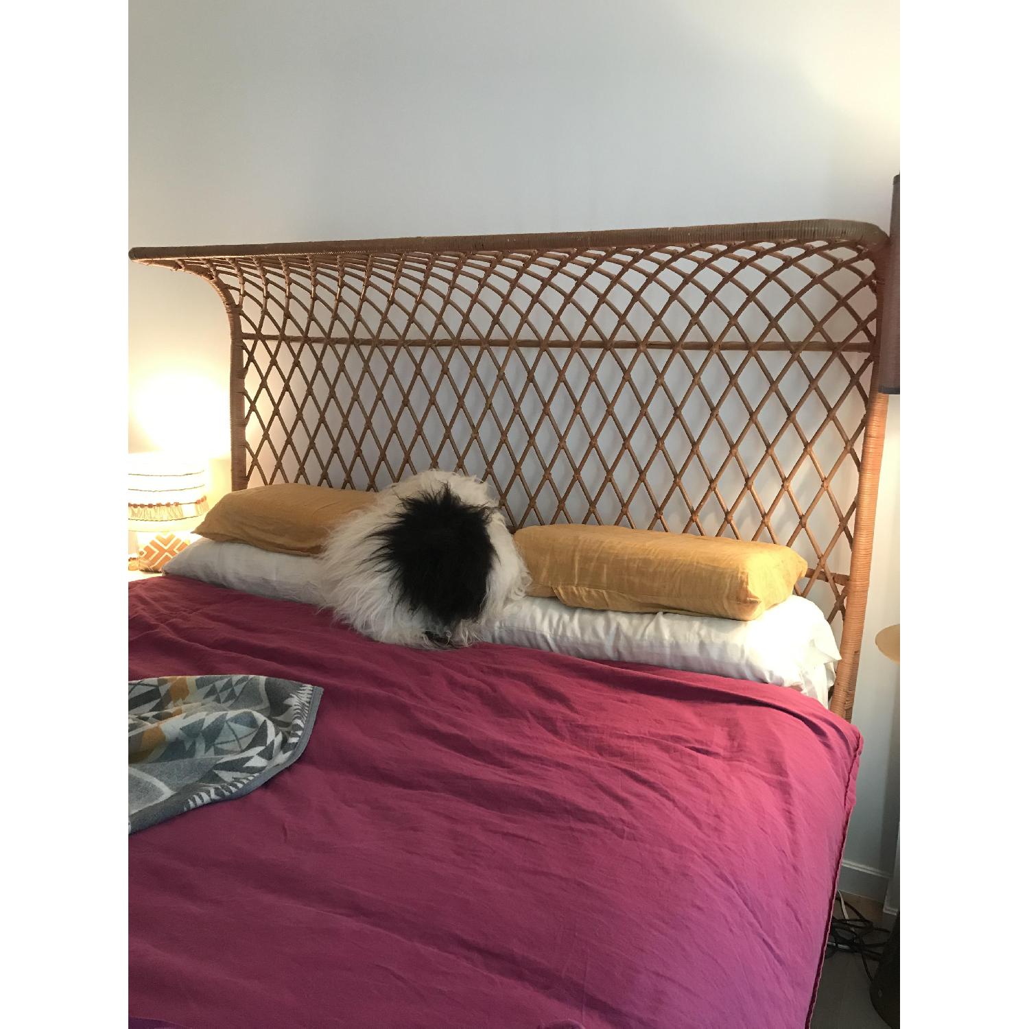 Anthropologie Curved Rattan King Bed - image-11