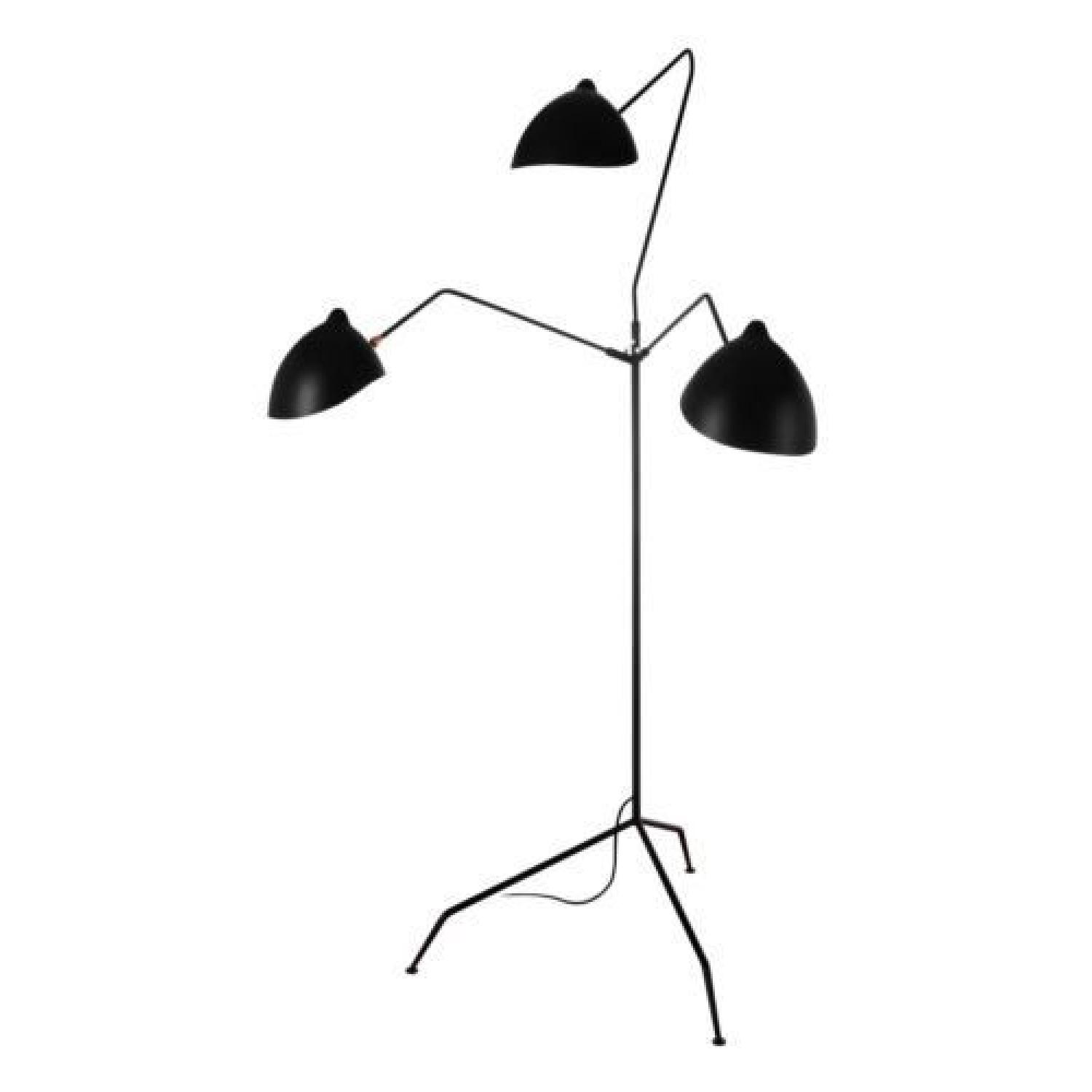 Serge Mouille Style Adjustable Metal Floor Lamp - image-0