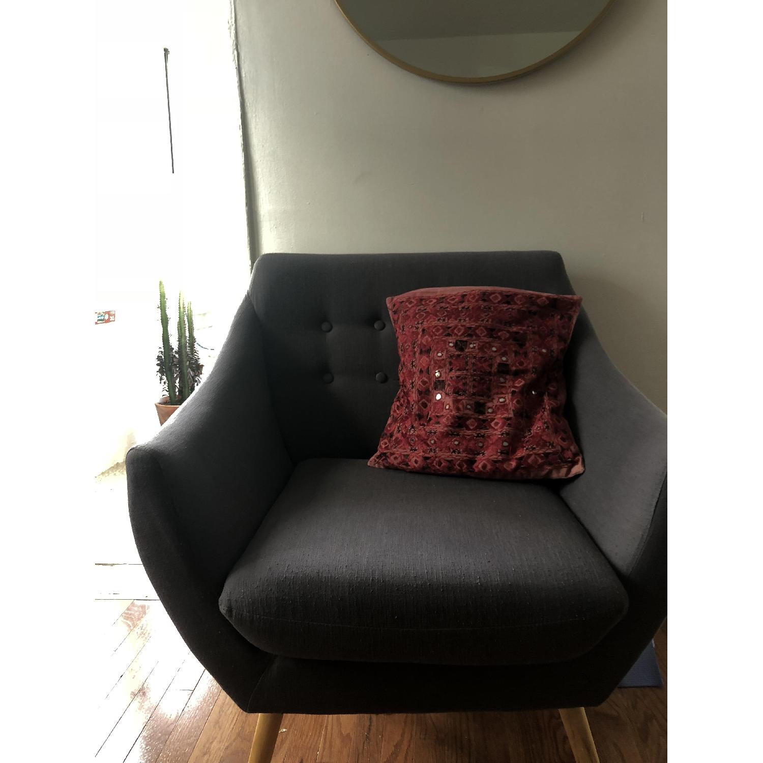 Dark Grey Sofa Chair - image-1