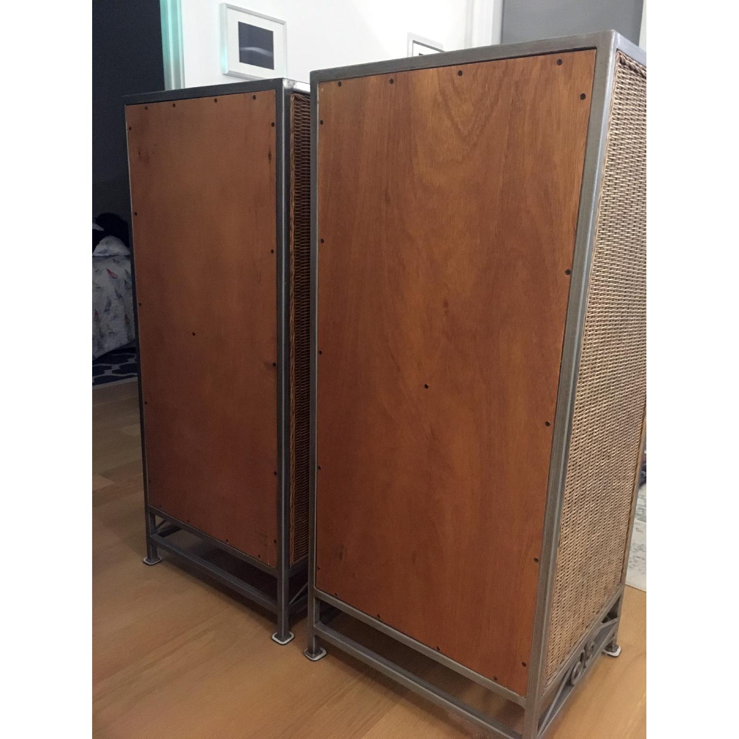 Pier 1 Rattan/Wicker + Metal 5 Drawer Dressers - image-4