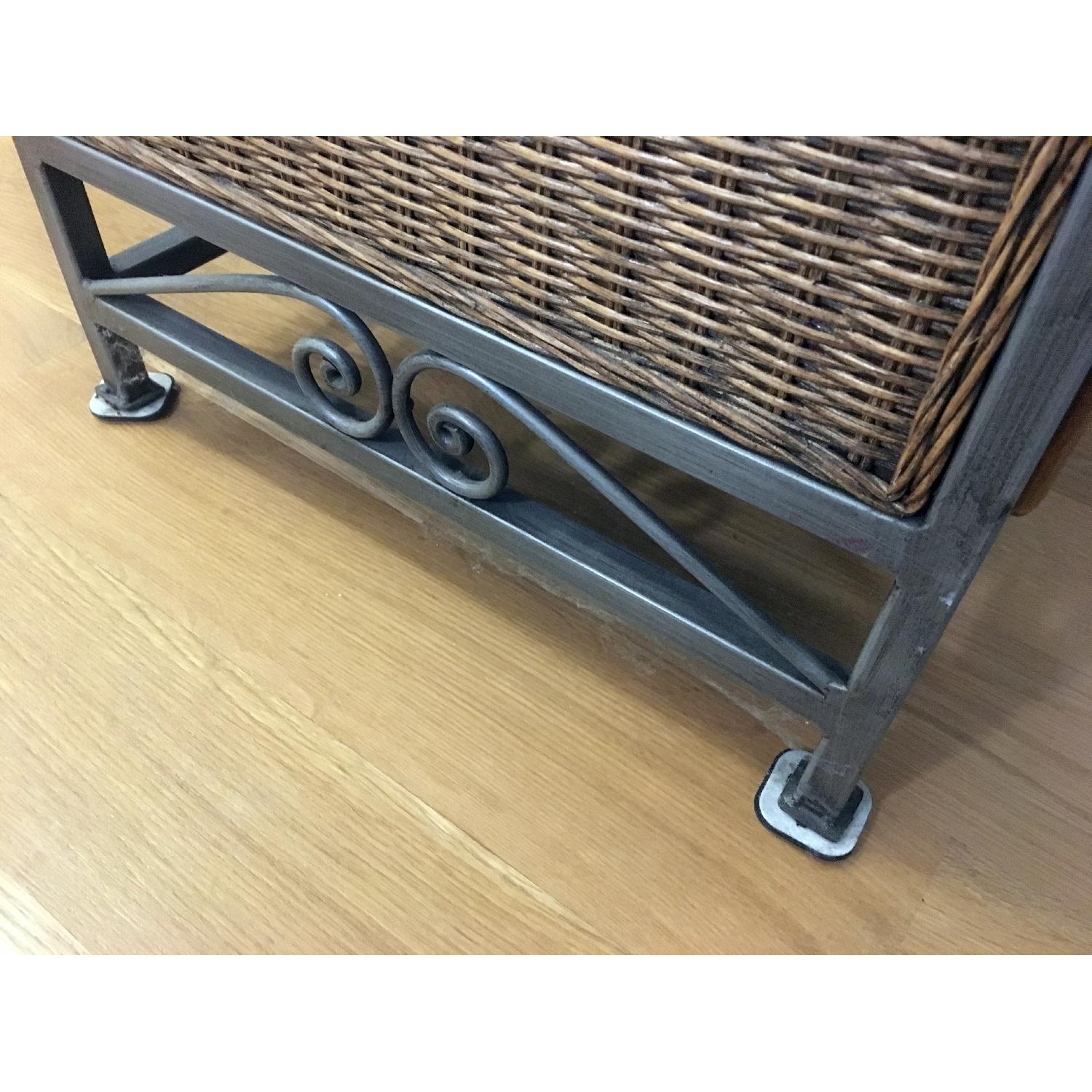 Pier 1 Rattan/Wicker + Metal 5 Drawer Dressers AptDeco