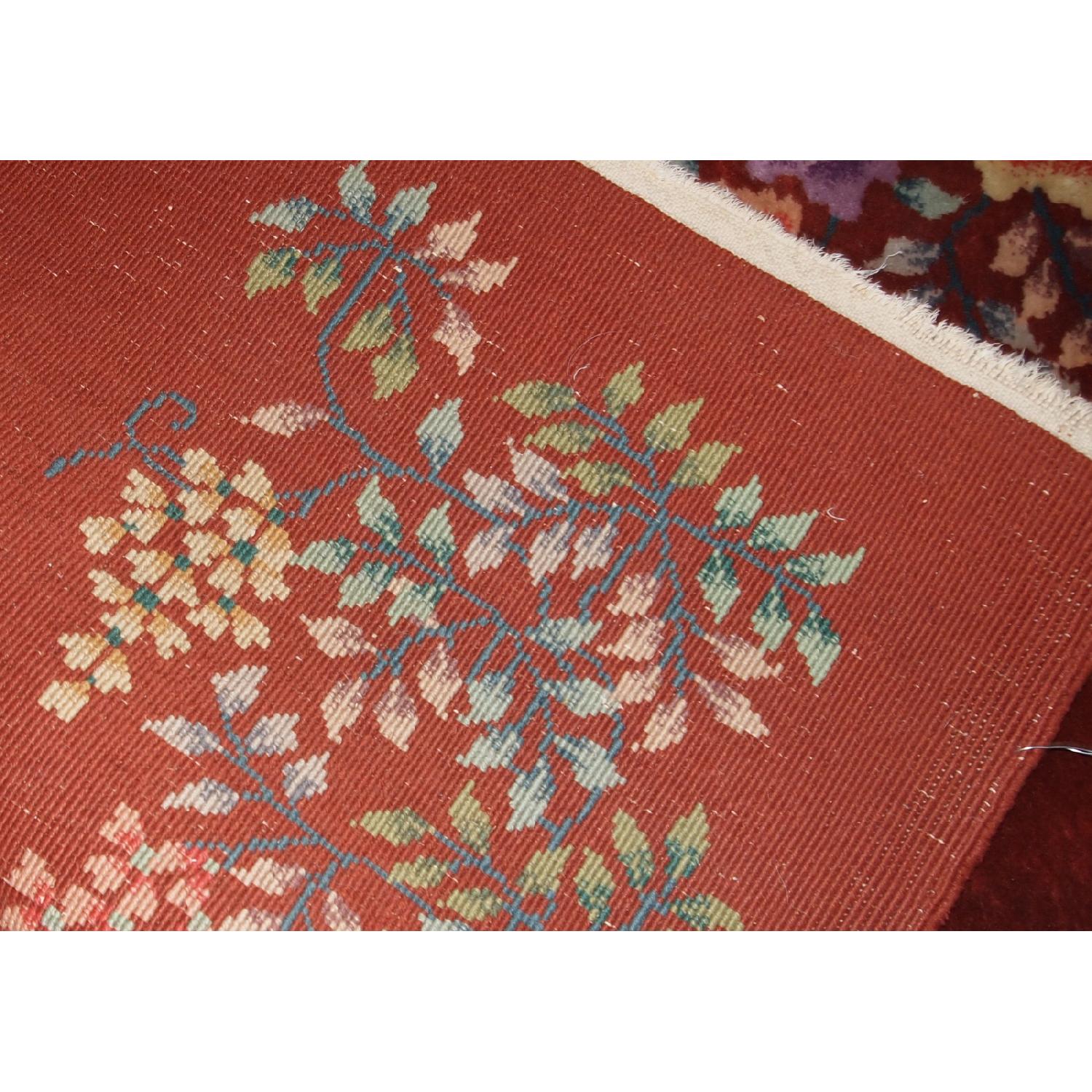 Handmade Antique Art Deco Chinese Rug - image-5