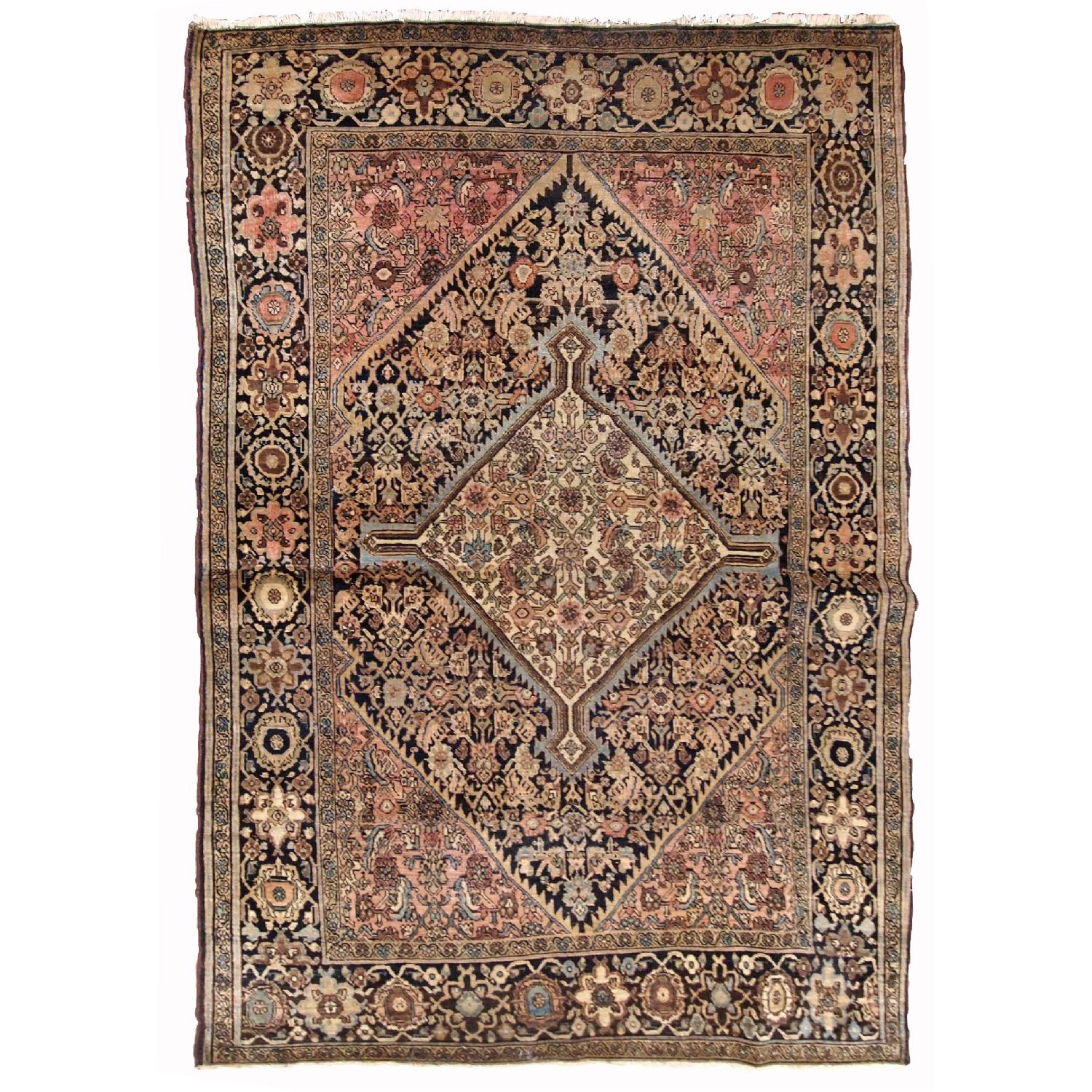 Handmade Antique Persian Sarouk Farahan Rug - image-0