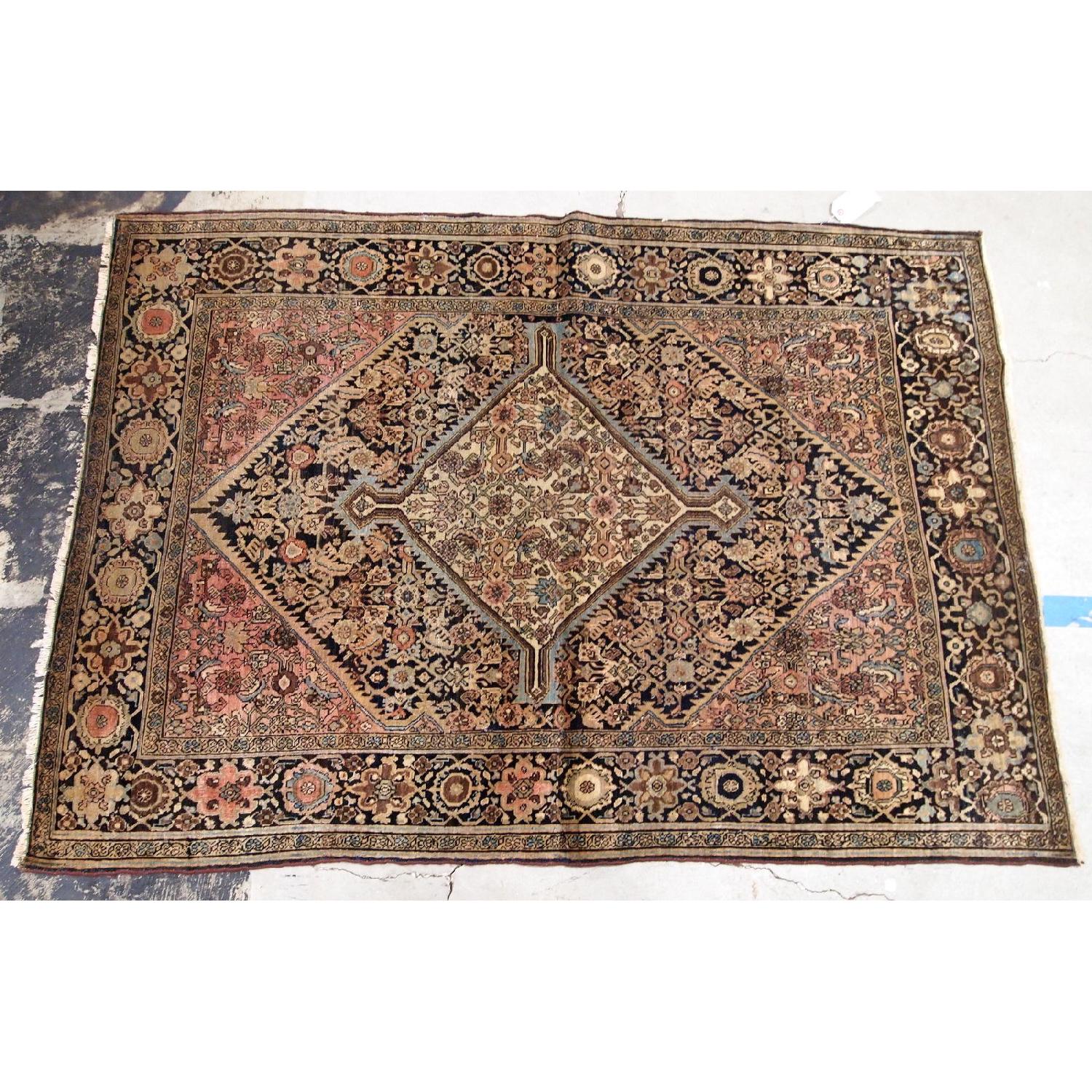 Handmade Antique Persian Sarouk Farahan Rug - image-4