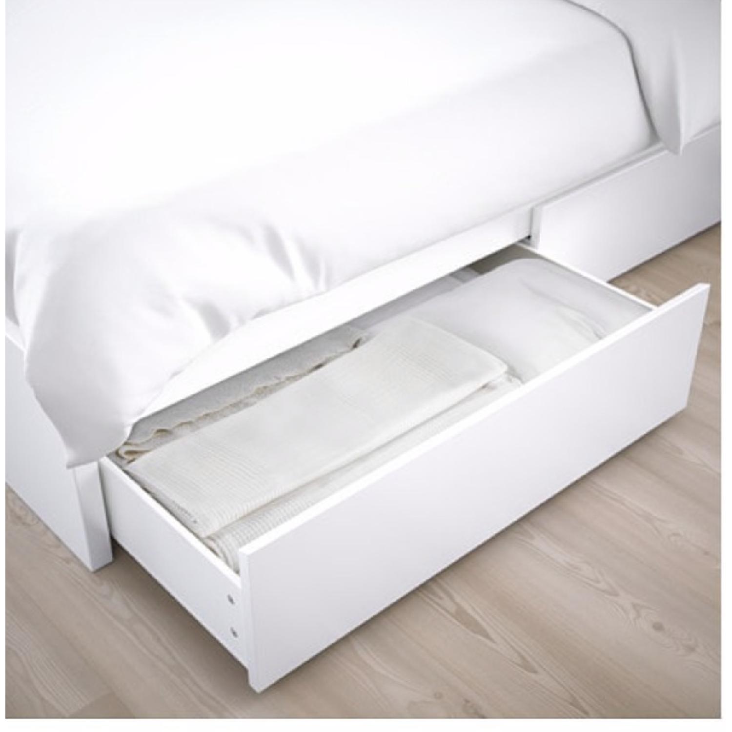 Ikea Malm Full Size White Storage Bed Aptdeco