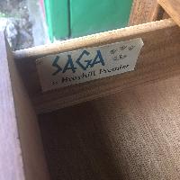 Broyhill Saga Mid Century Walnut Highboy Dresser