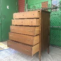 Broyhill Saga Mid Century Walnut Highboy Dresser