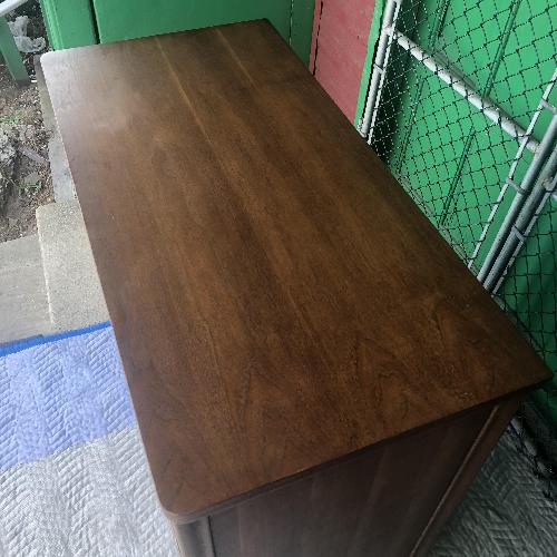 Broyhill Saga Mid Century Walnut Highboy Dresser