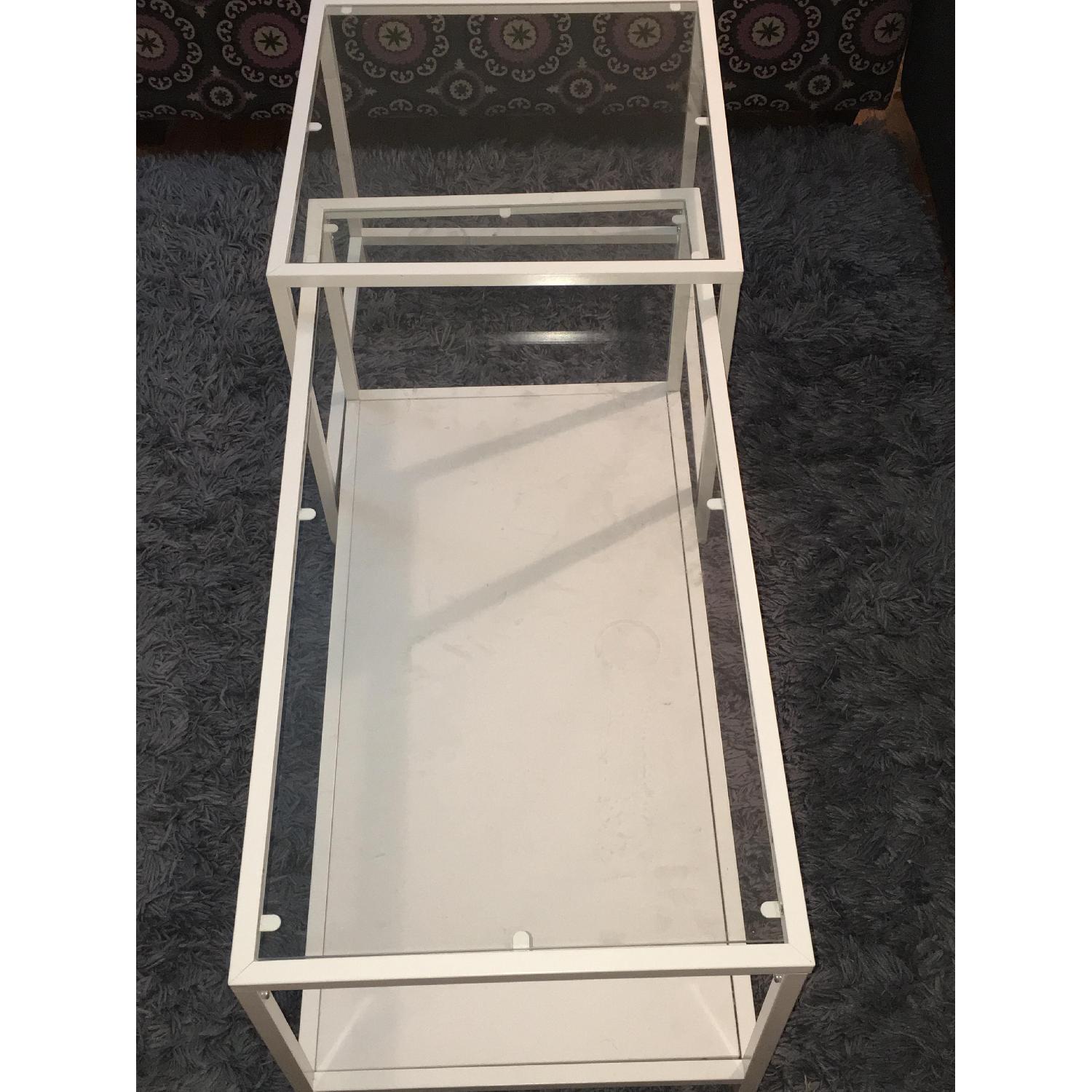 Ikea Vittsjo Glass Nesting Coffee Tables AptDeco