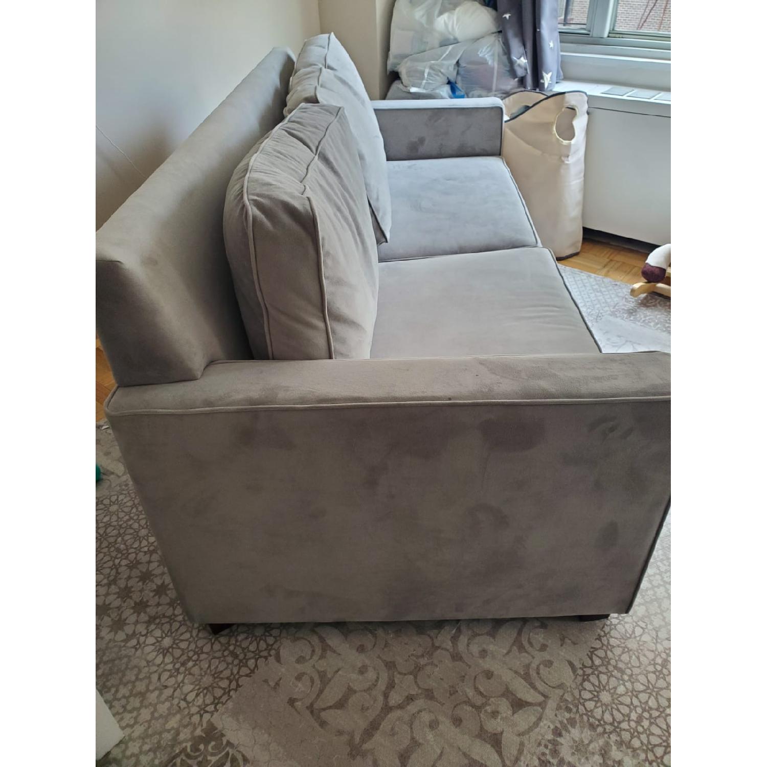 Grey two seater sofa - image-2
