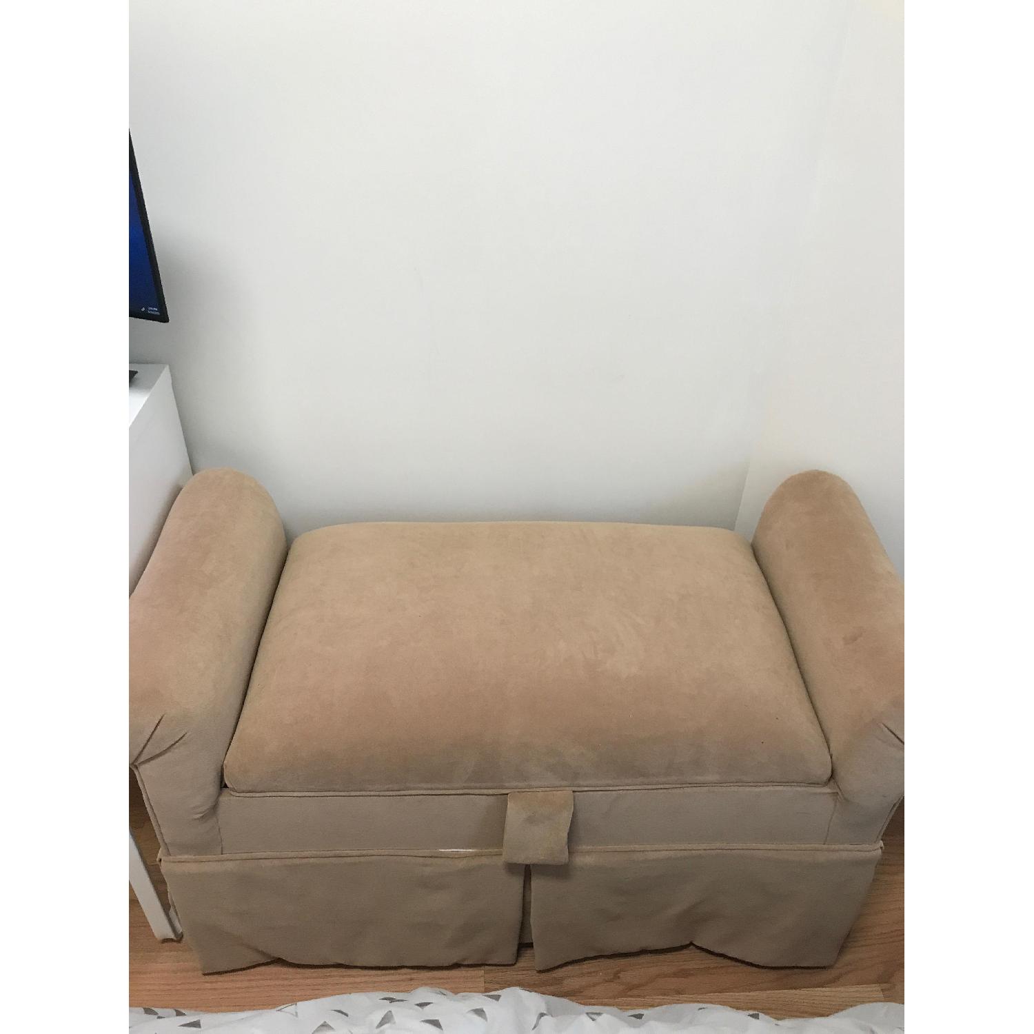 Suede Storage Bench - image-1