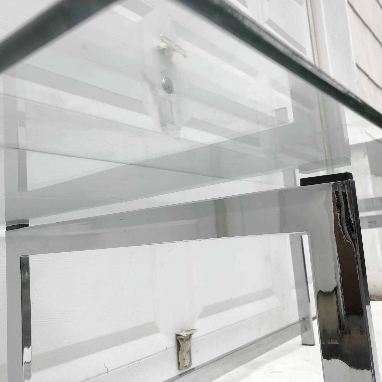 Mid-Century Modern Chrome & Glass Coffee Table - image-3