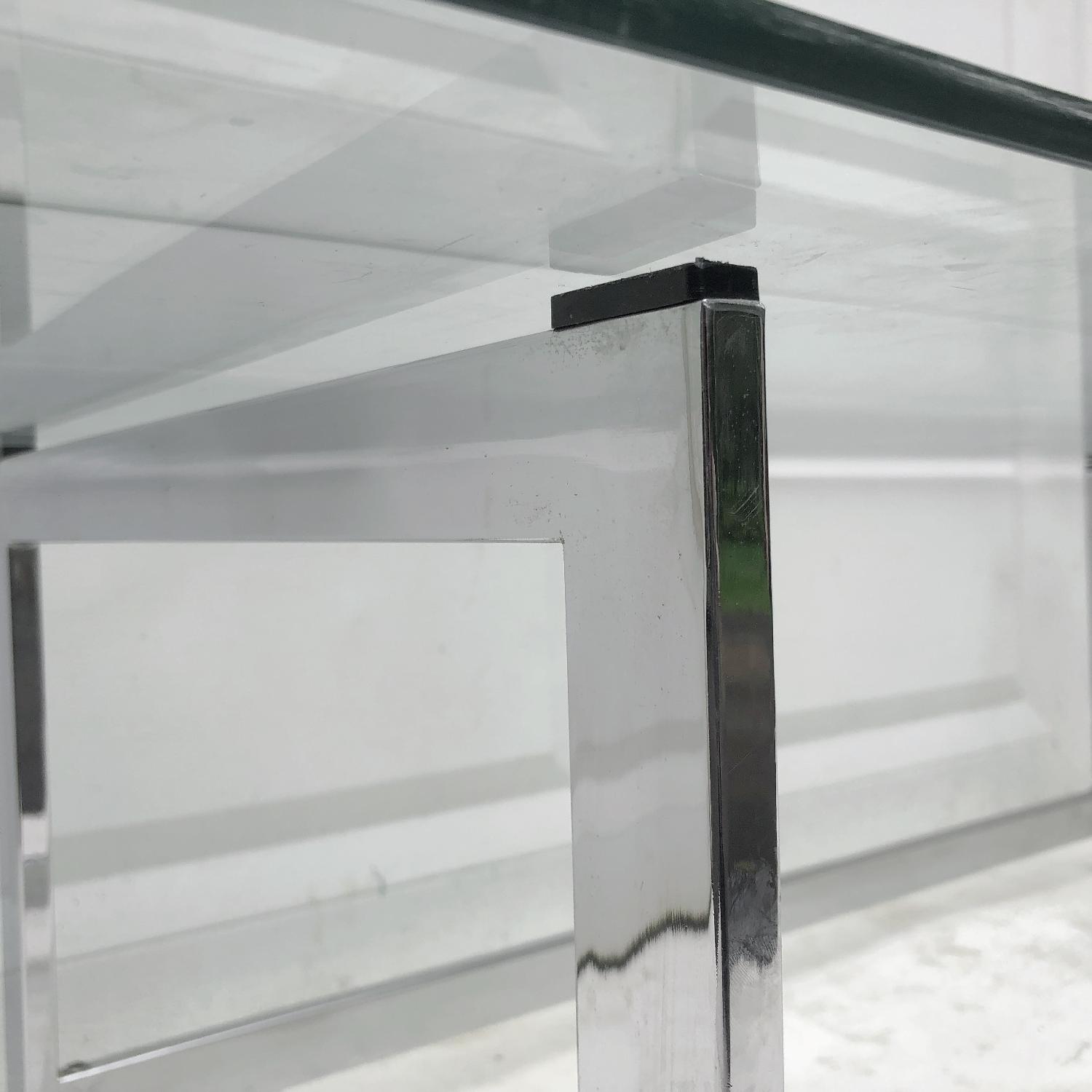 Mid-Century Modern Chrome & Glass Coffee Table - image-2