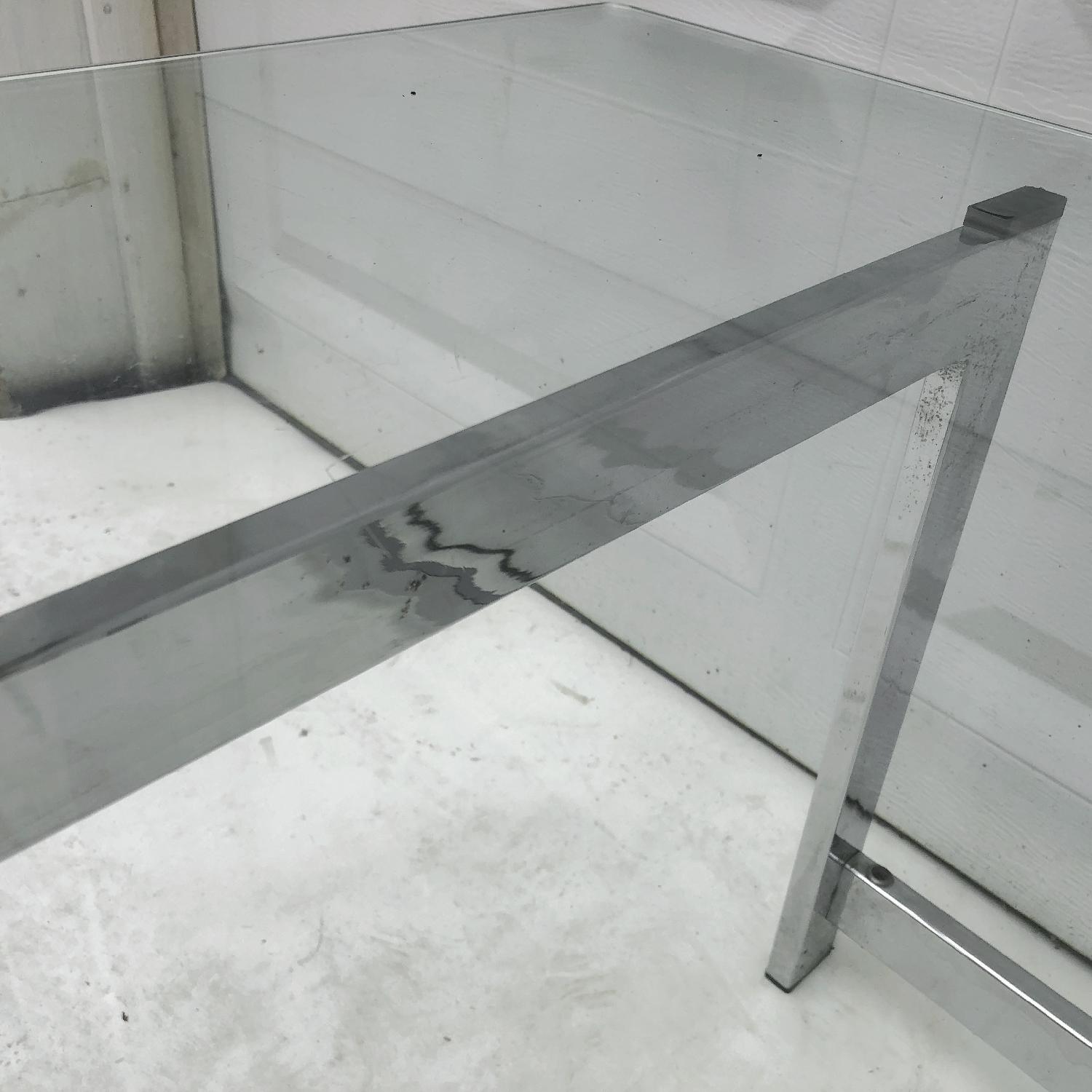 Mid-Century Modern Chrome & Glass Coffee Table - image-7