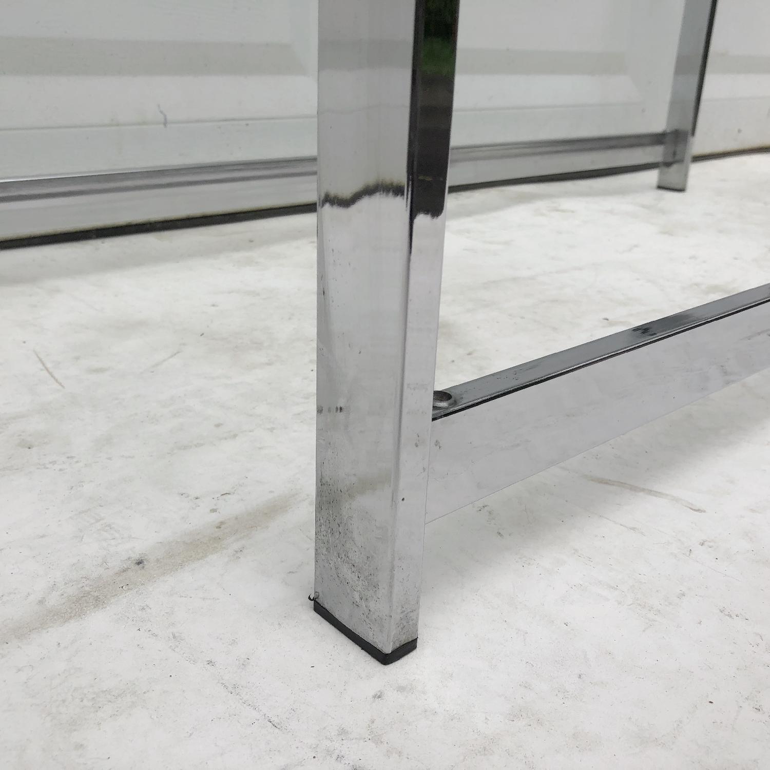 Mid-Century Modern Chrome & Glass Coffee Table - image-9