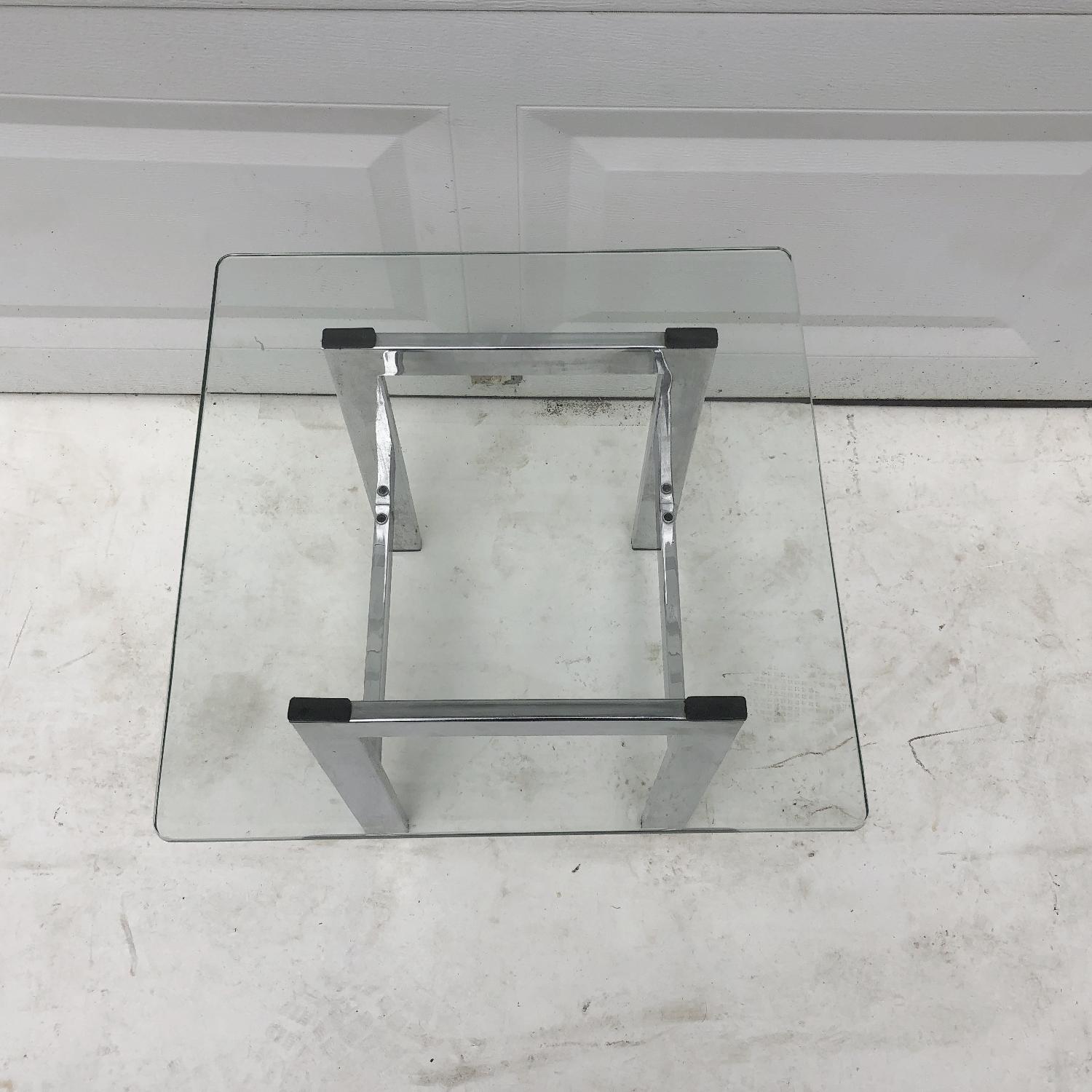 Mid-Century Modern Chrome and Glass End Table - image-7