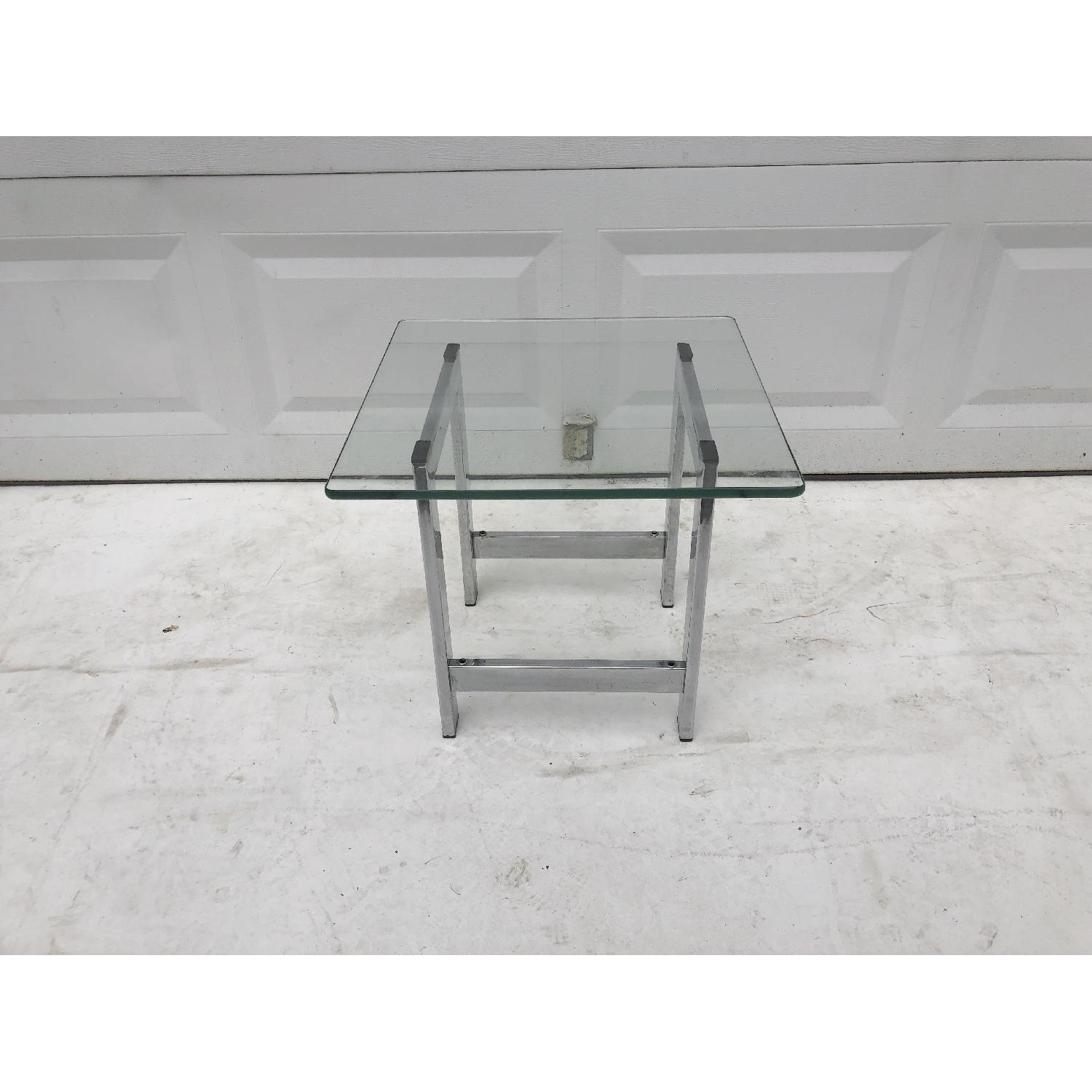 Mid-Century Modern Chrome and Glass End Table - image-6