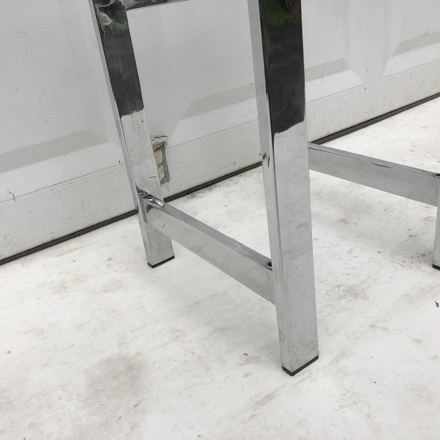 Mid-Century Modern Chrome and Glass End Table - image-3