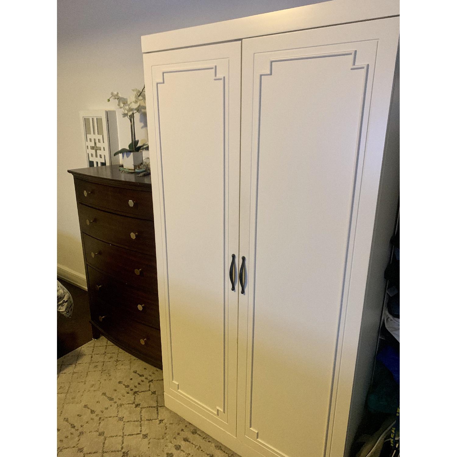 Raymour & Flanigan Marlowe White Armoire - image-5