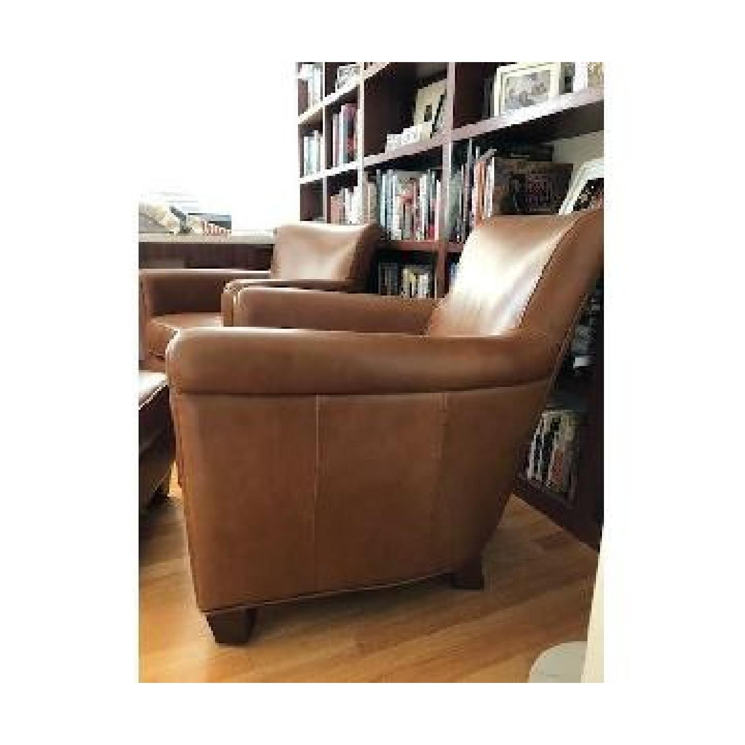 Pottery Barn Irving Leather Chair - image-2