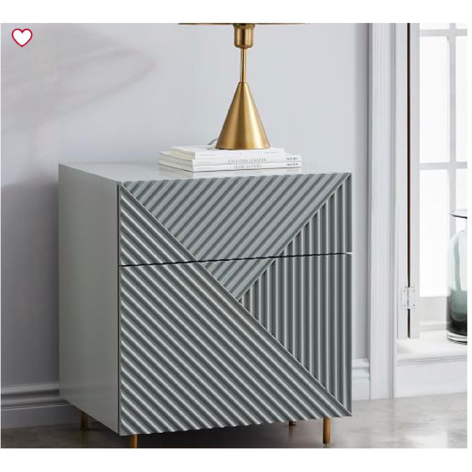 West Elm Rosanna Ceravolo Nightstand in Mist Gray - image-1
