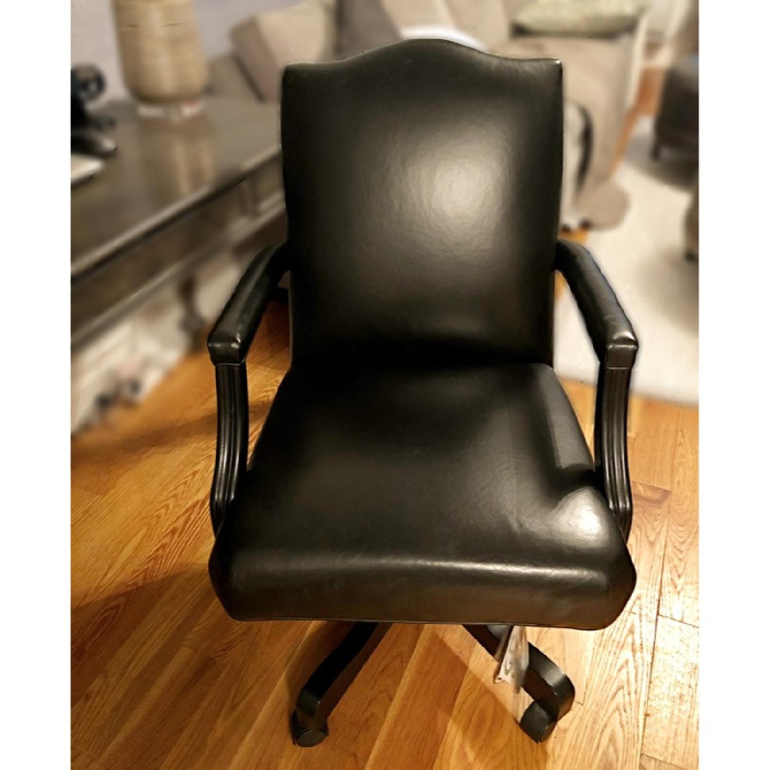 Ethan Allen Leather Desk Chair - image-4