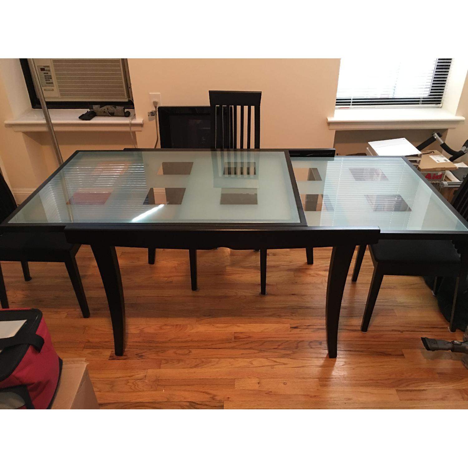 Calligaris Expandable Glass & Wood 5-Piece Dining Set - image-8