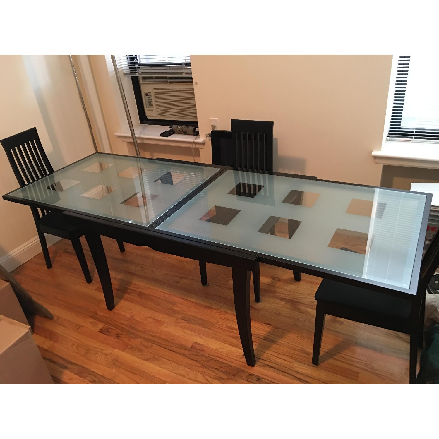 Calligaris Expandable Glass & Wood 5-Piece Dining Set - image-12