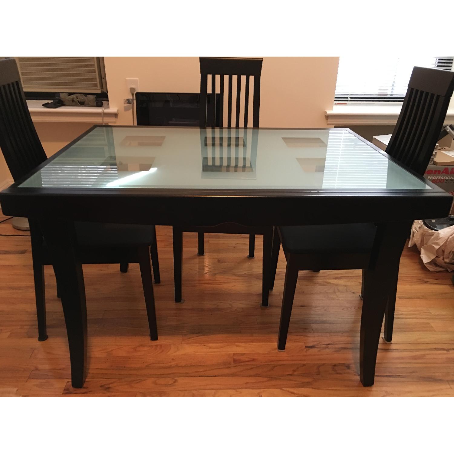 Calligaris Expandable Glass & Wood 5-Piece Dining Set - image-6