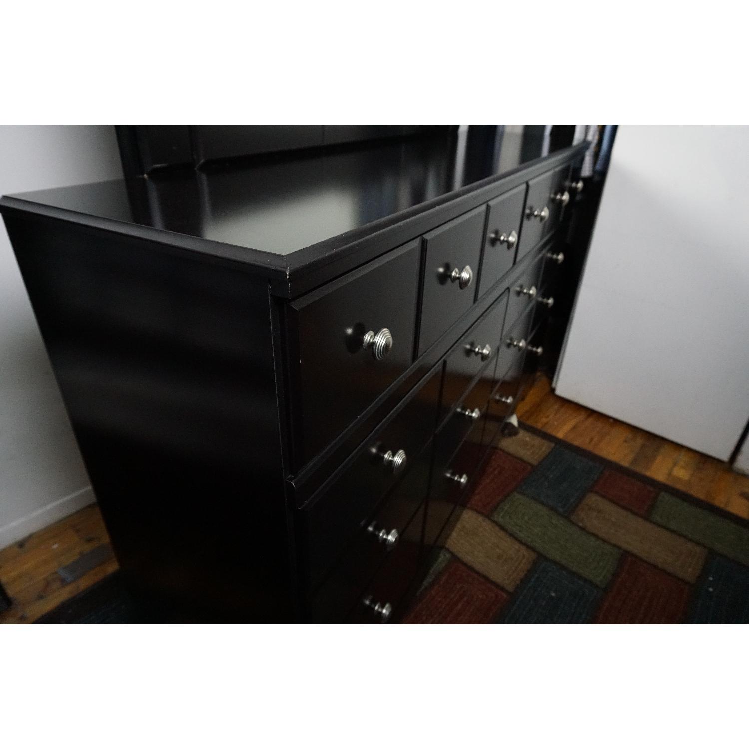 black dresser with diamond knobs Furniwell 6 Drawer for Bedroom, Wood Dresser Wide Storage Organizer for Living Room Hallway Closets (Dark Black) : Home & Kitchen 9 drawers Ashley Shay Dresser w/ Mirror