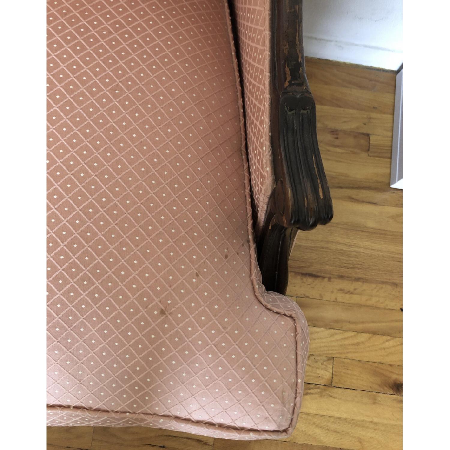 Early 20th Vintage Wide Frame Louis XV Style Bergere Chair - image-8