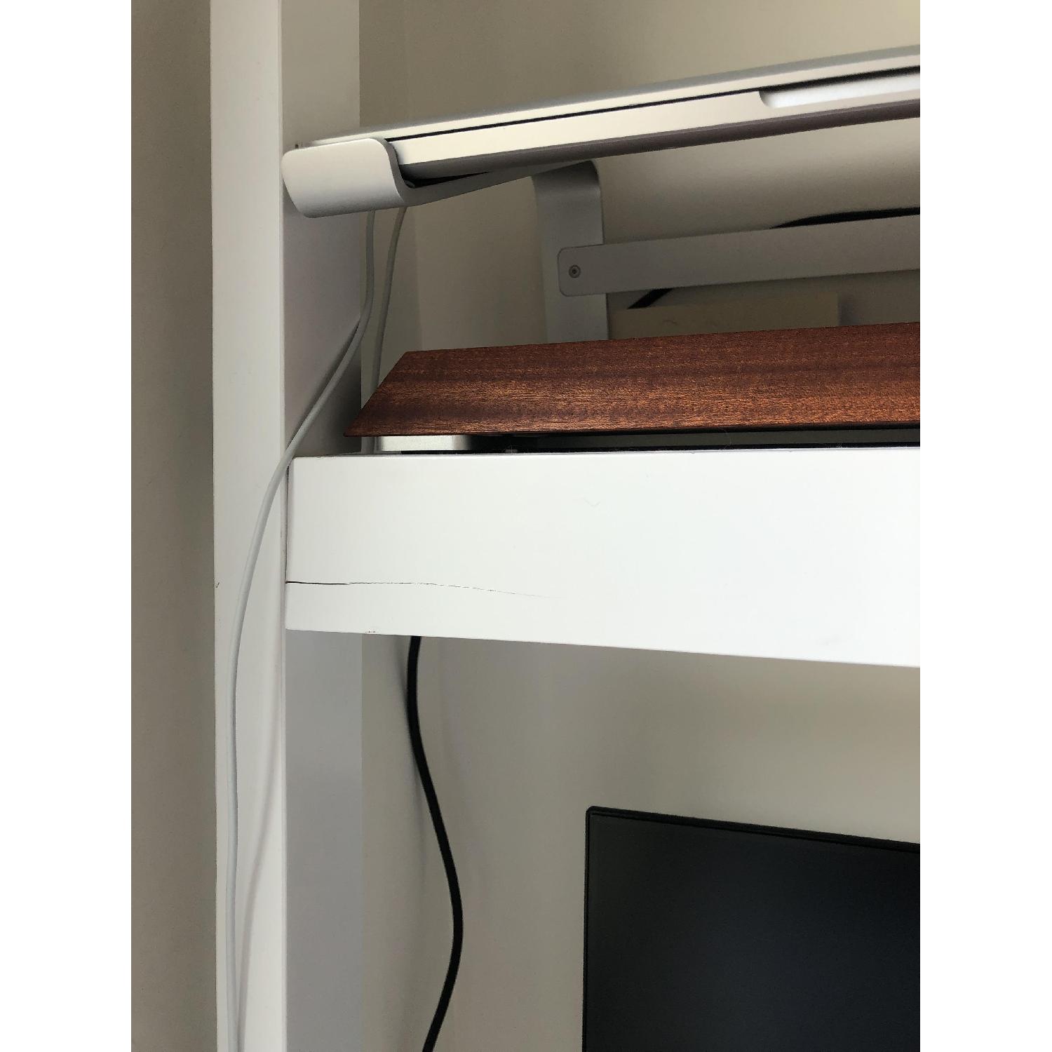 Crate & Barrel Sawyer White Leaning Desk - image-3