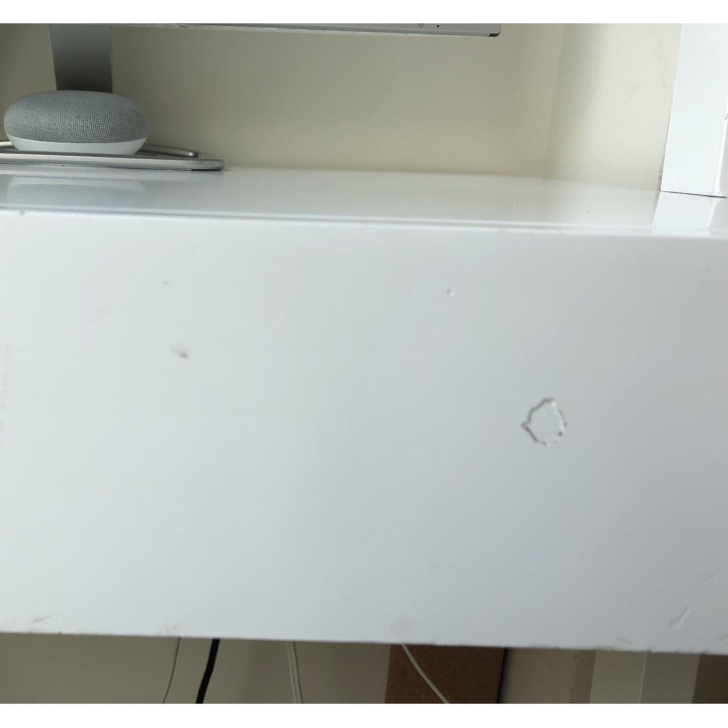 Crate & Barrel Sawyer White Leaning Desk - image-5