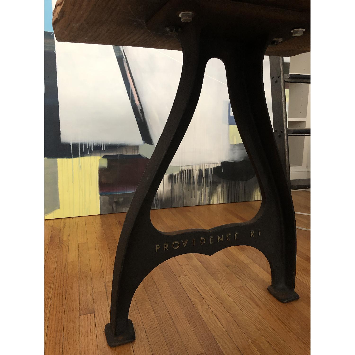 Reclaimed SOLID Oak wood rectangular dining table 70 x 22.5" - image-3