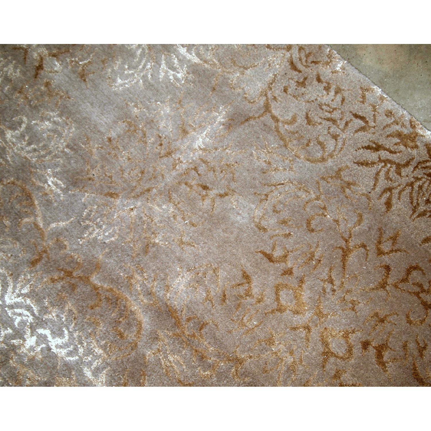 Handmade vintage Tibetan Modern runner with silk, 1B770 - image-8