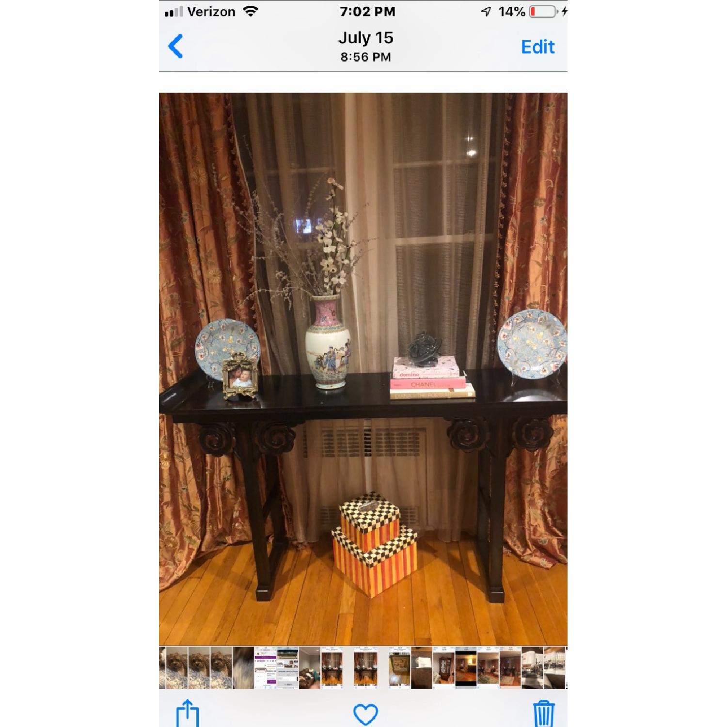 Pier 1 Oriental Dark Wood Console (qing hall table) - image-1