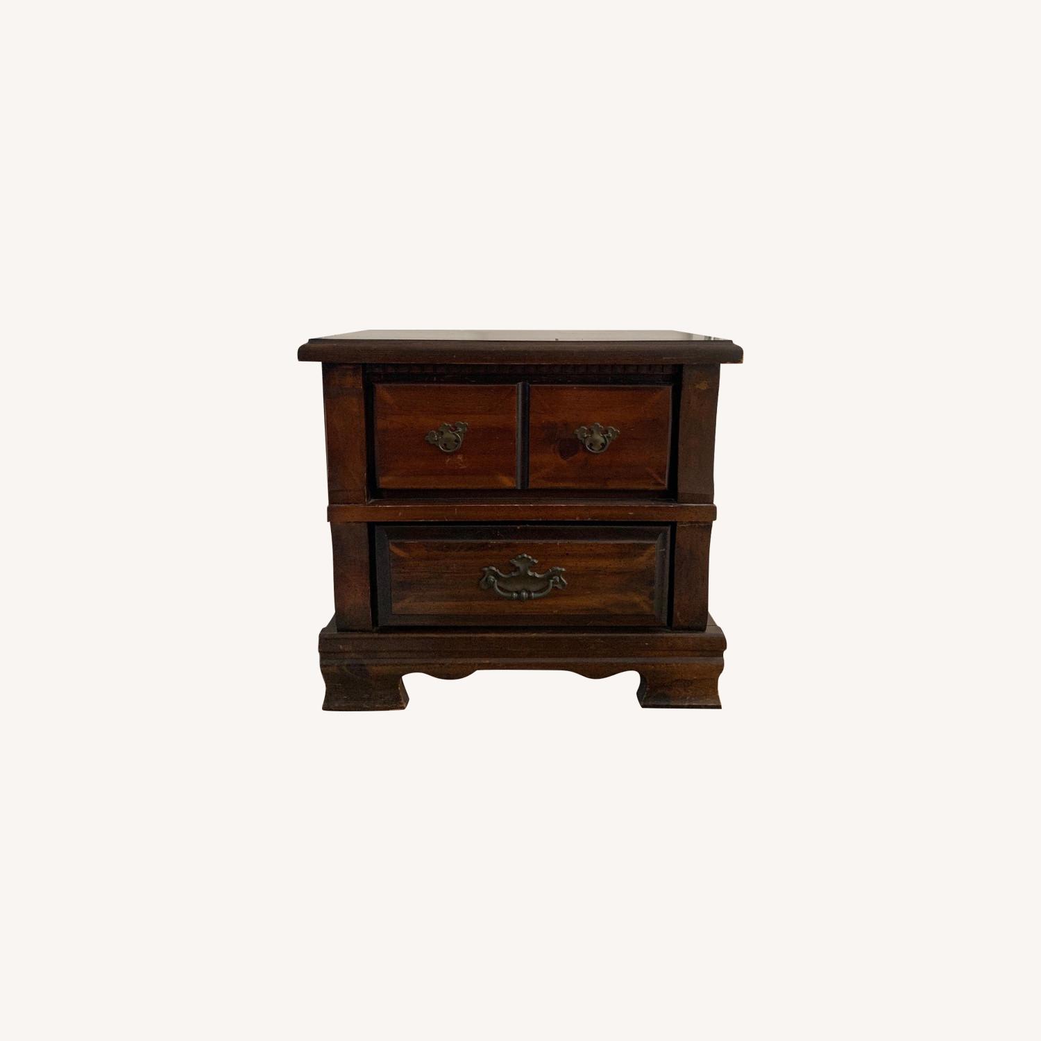 Antique Wood Nightstand/Dresser AptDeco