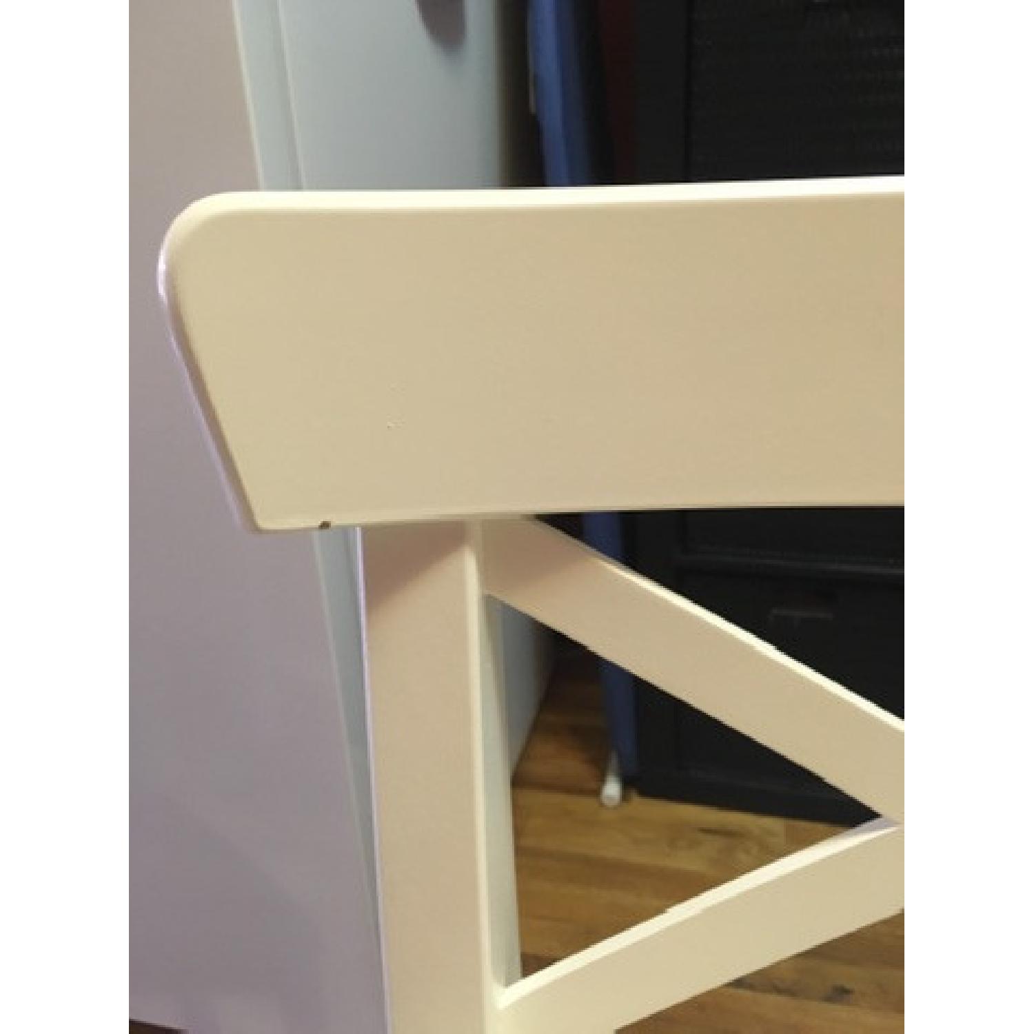 Ikea Ingolf White Bar Stools w/ Backrest AptDeco