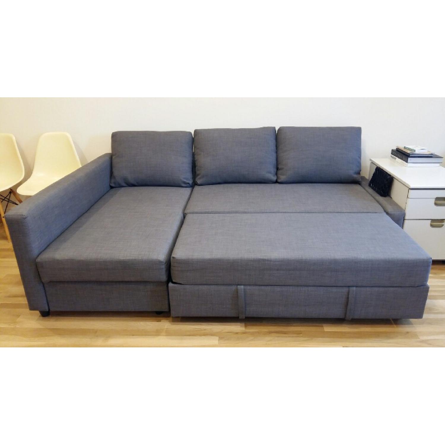 Ikea Friheten Dark Grey Sleeper Sectional Sofa - image-2