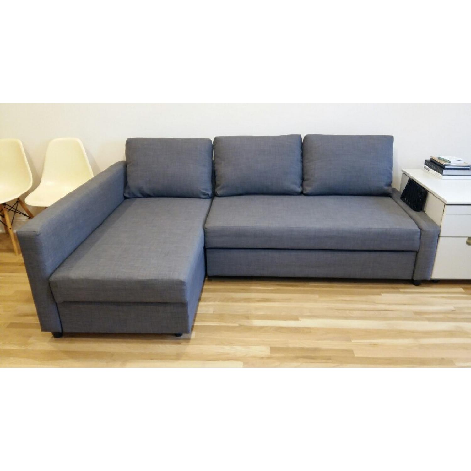 Ikea Friheten Dark Grey Sleeper Sectional Sofa - image-1
